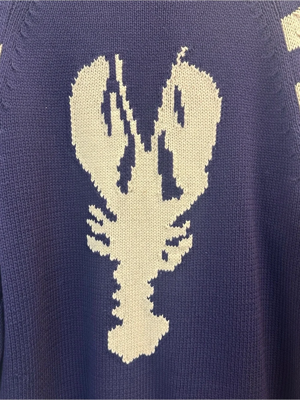 J. Crew Lobster-Back Shawl Collar Cardigan Navy Blue Medium